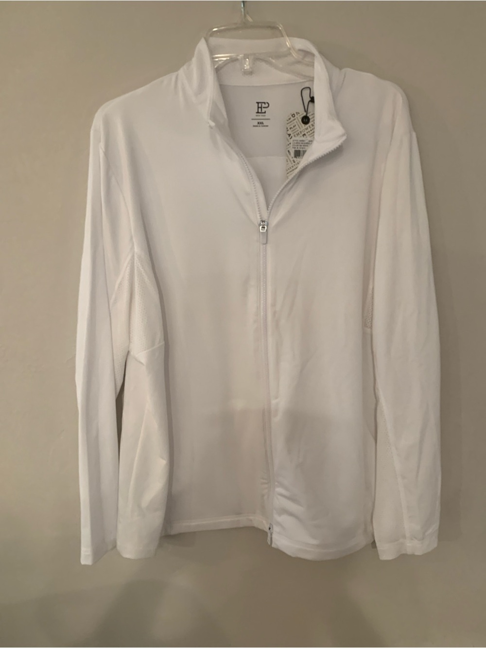 EP New York White Full-Zip Jacket NWT size XXL wicking UV 50+ retail $148
